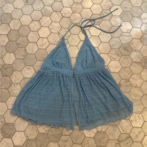 Blue Halter Top